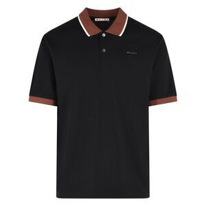 Marni Black Cotton Polo Shirt Men